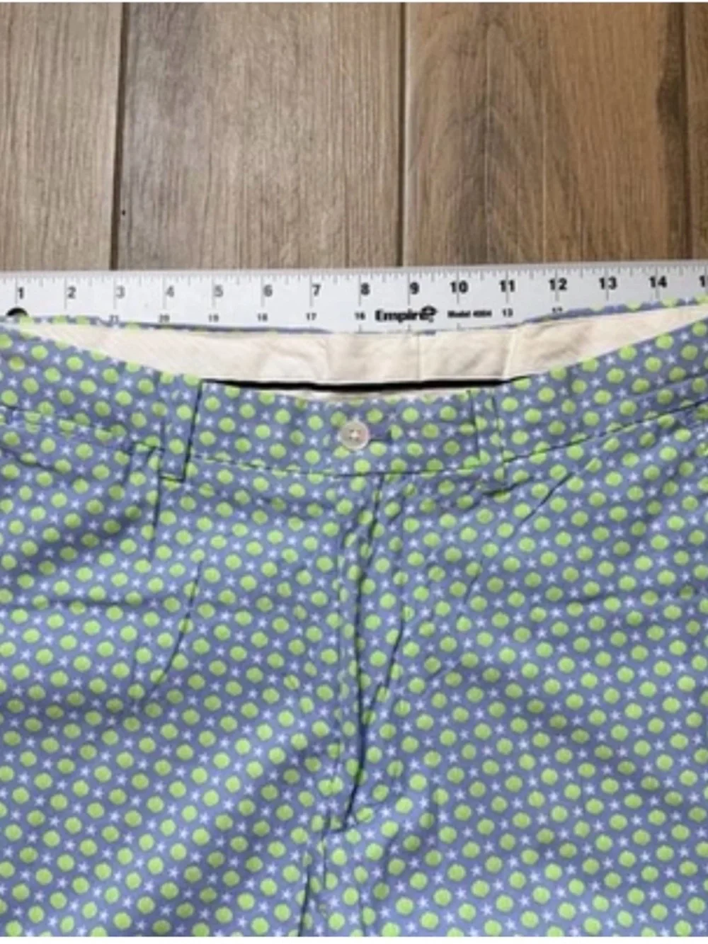 Polo Ralph Lauren Mens Golf Shorts Size 33 Seashell Starfish Print Blue Chino 9